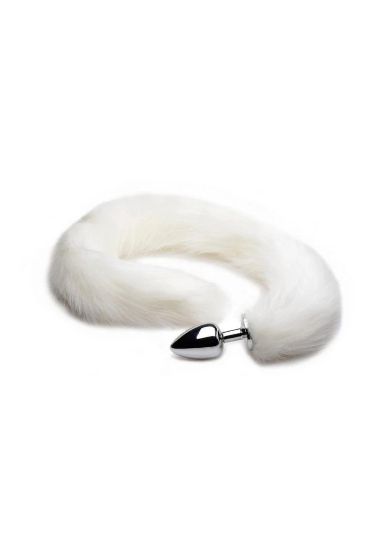 Tailz Extra Long Arctic Mink Tail Anal Plug Faux Fur Roleplay - Image 3