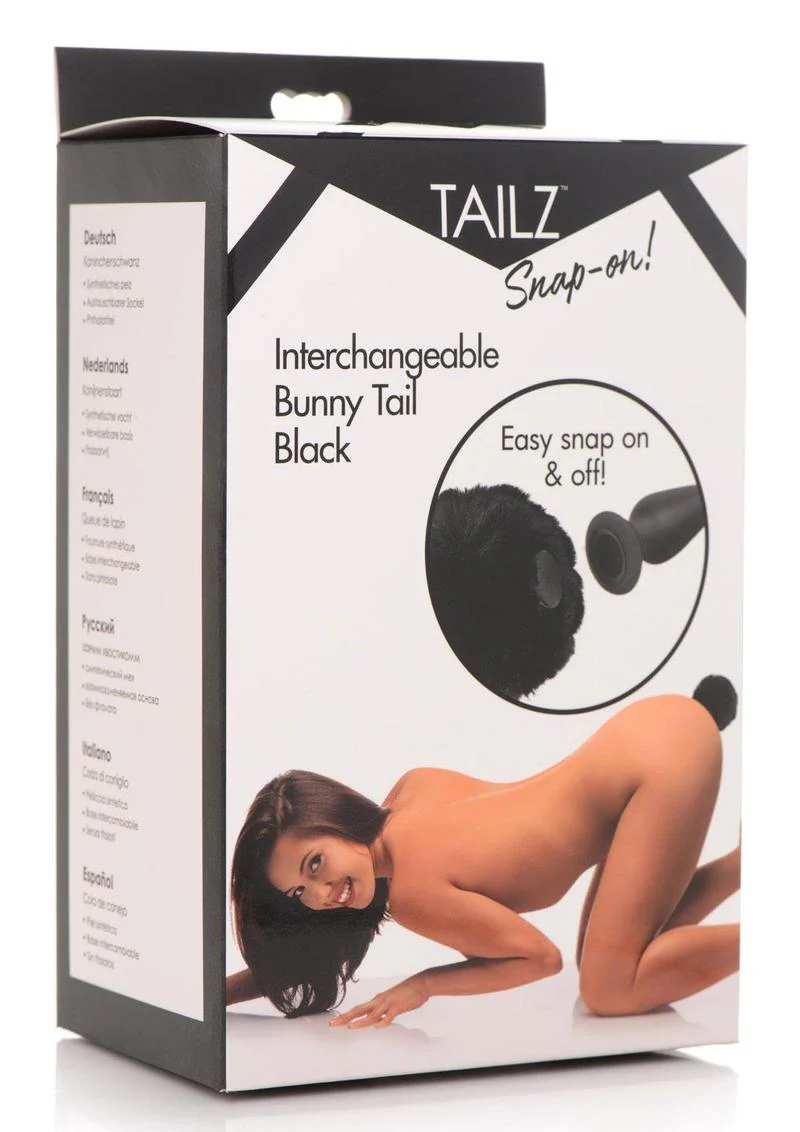 Tailz Interchangeable Black Bunny Tail Accessory Easy Snap-On - Image 5