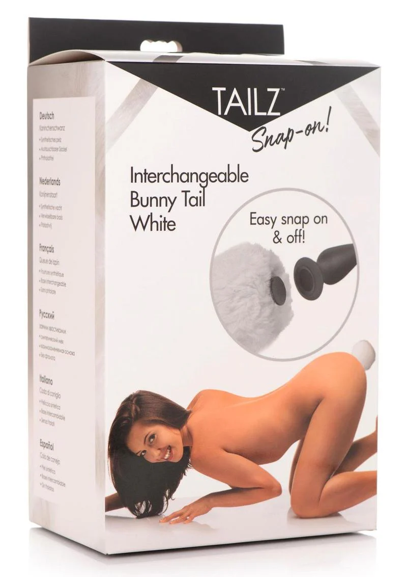 Tailz Interchangeable Black Bunny Tail Accessory Easy Snap-On - Image 6