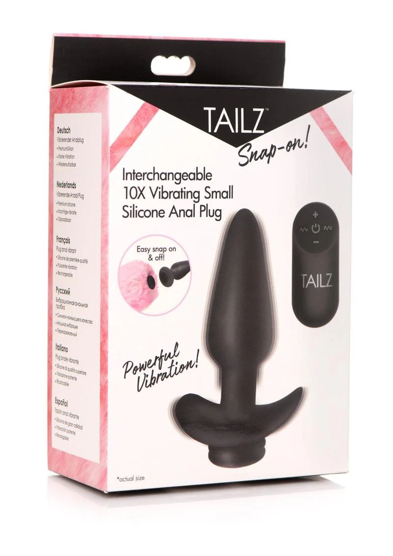 Tailz Snap-On 10X Vibrating Large Silicone Anal Plug with Remote - Image 5
