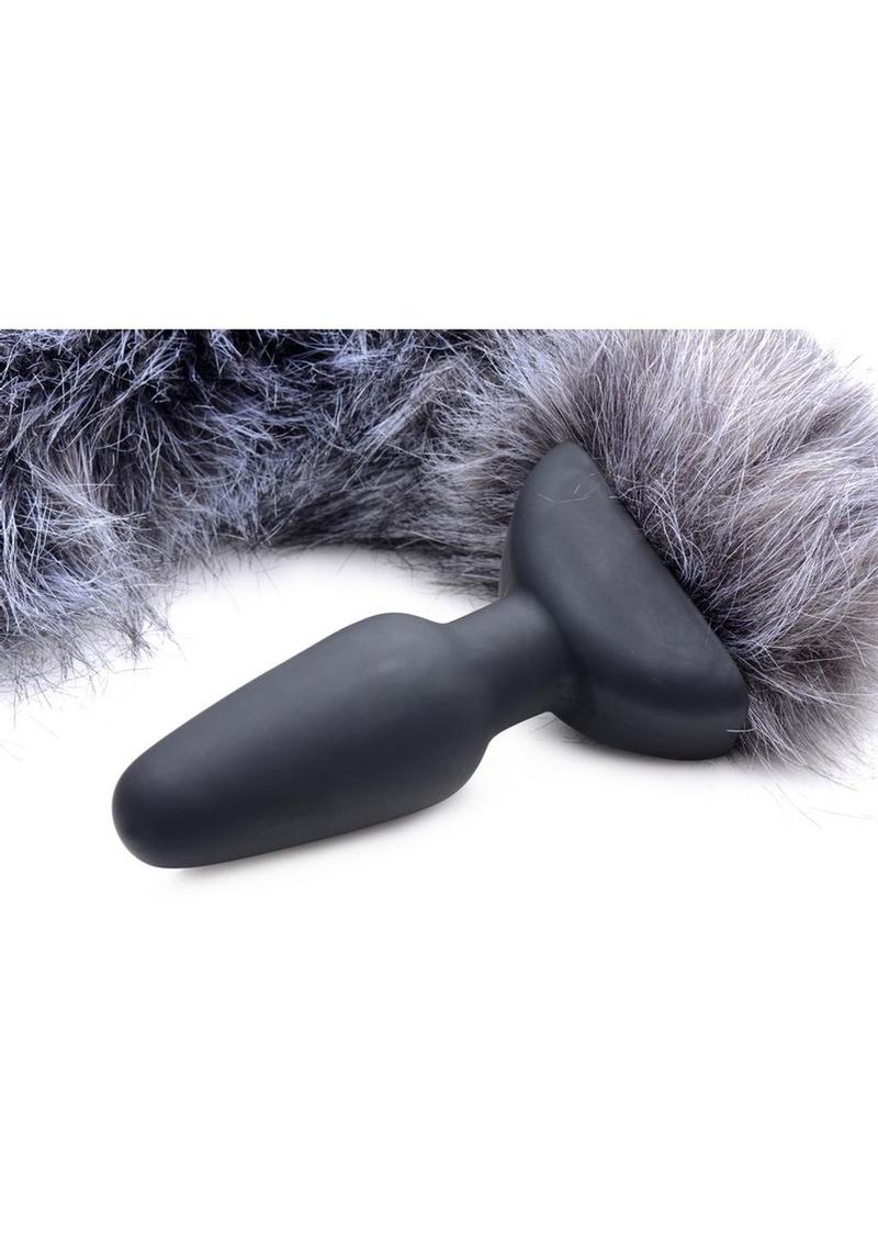 Tailz Vibrating Grey Fox Tail Anal Plug Powerful Vibrations - Image 2