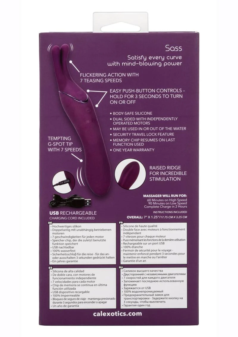 Tempt And Tease 2-in-1 Massager with Rechargeable Silicone Vibrator - Image 3