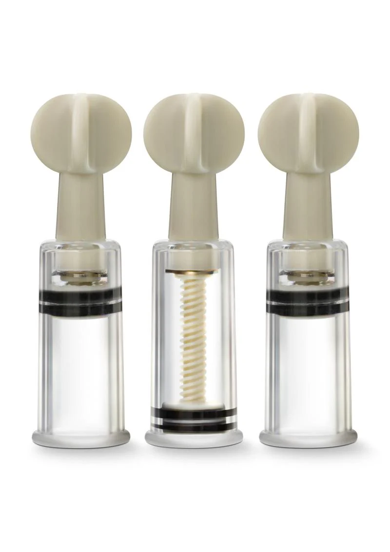 Temptasia Clit and Nipple Twist Suckers Set of 3 Adjustable Suction