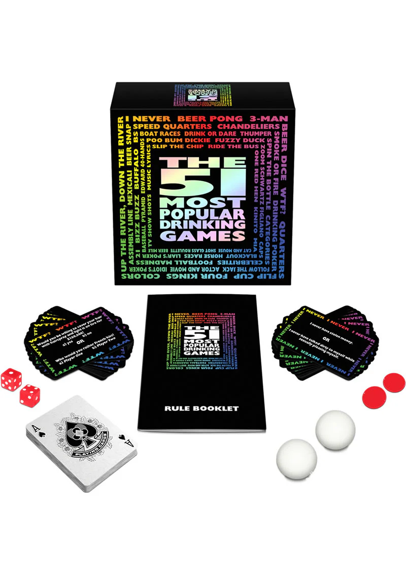 The 51 Most Popular Drinking Games Comprehensive Game Set