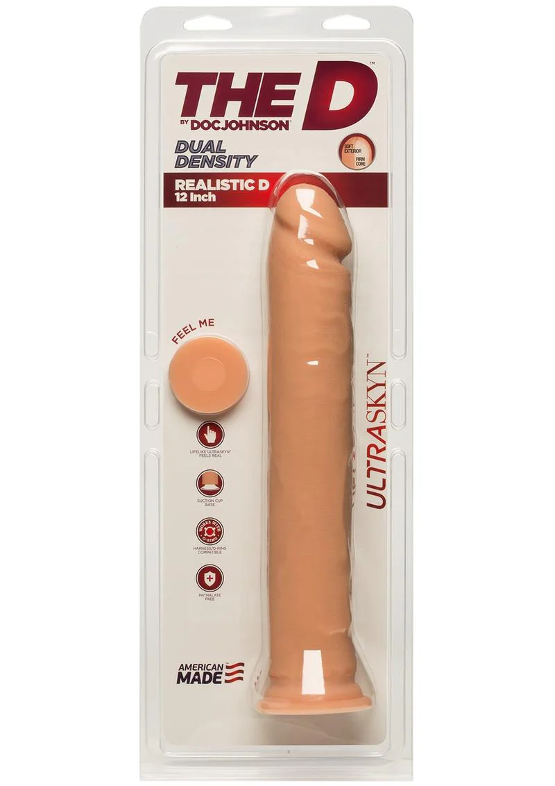 The D by Doc Johnson 12 Inch Realistic D Dual Density ULTRASKYN Dildo - Image 4
