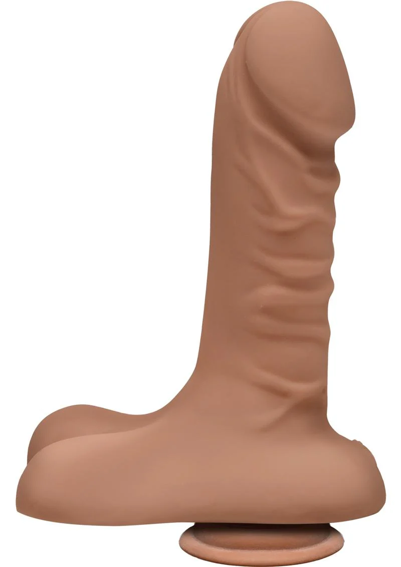 The D by Doc Johnson Super D Dual Density Dildo with Balls