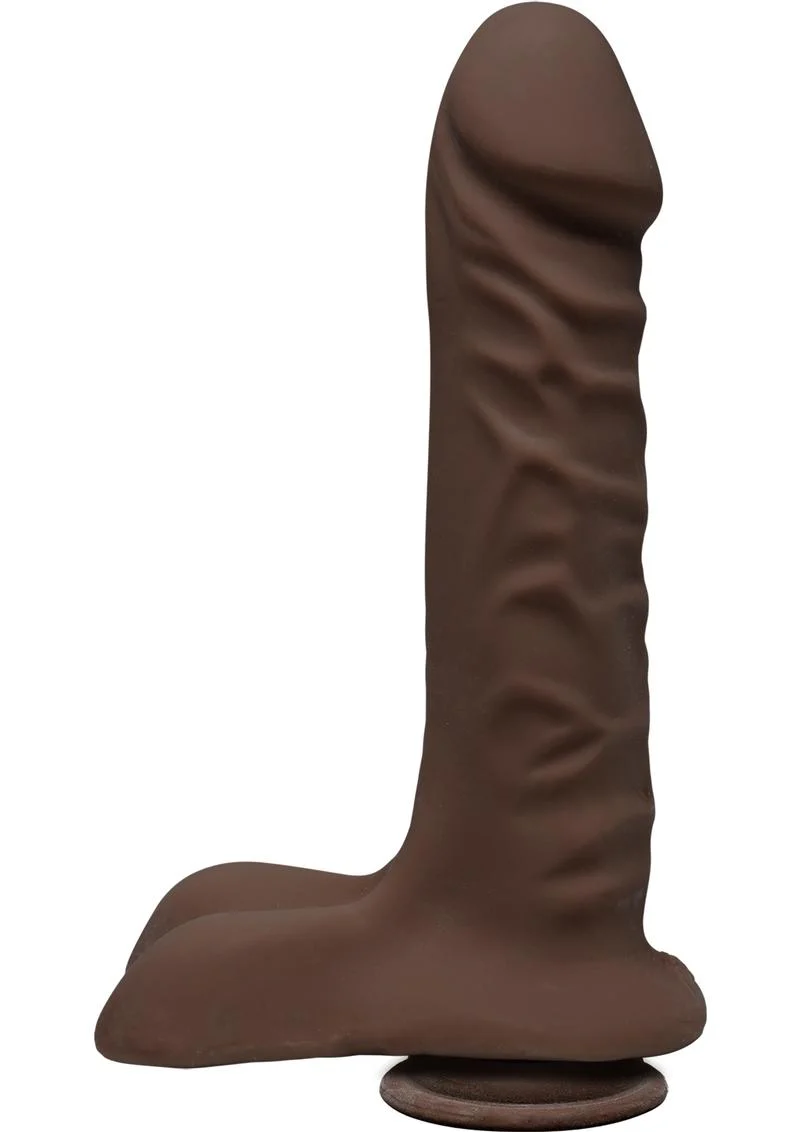 The D by Doc Johnson Super D Dual Density Dildo with Balls - Image 5