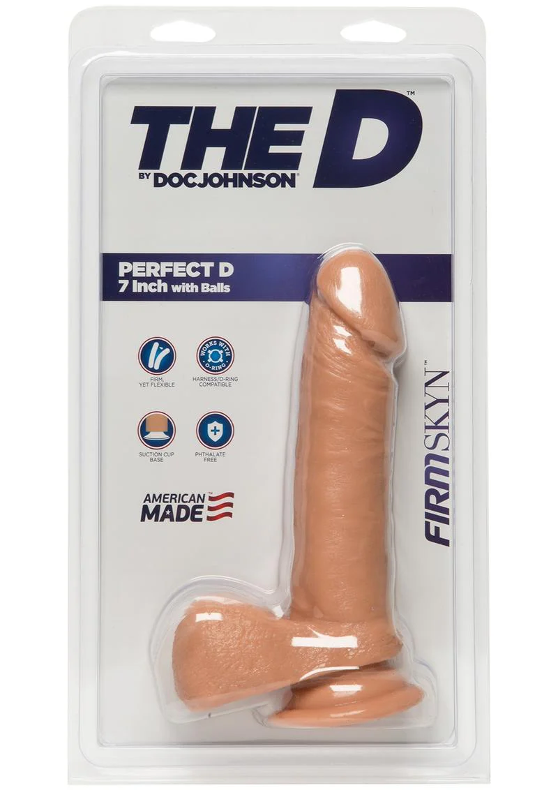 The D Perfect D 7 Inch FirmSKYN Dildo with Balls - Image 8