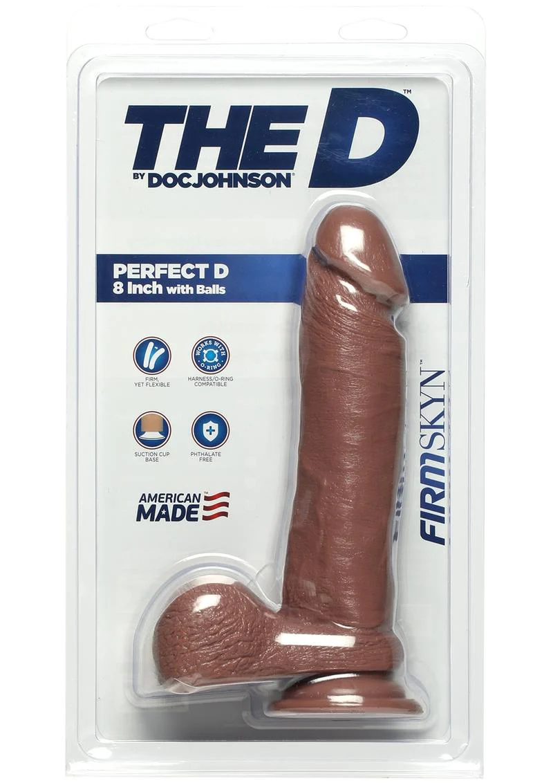The D Perfect D 7 Inch FirmSKYN Dildo with Balls - Image 9