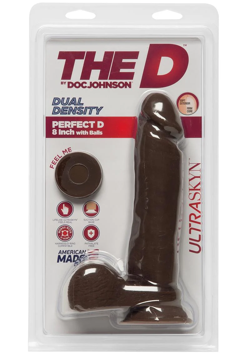 The D Perfect D Dual Density ULTRASKYN Dildo with Balls - Image 12