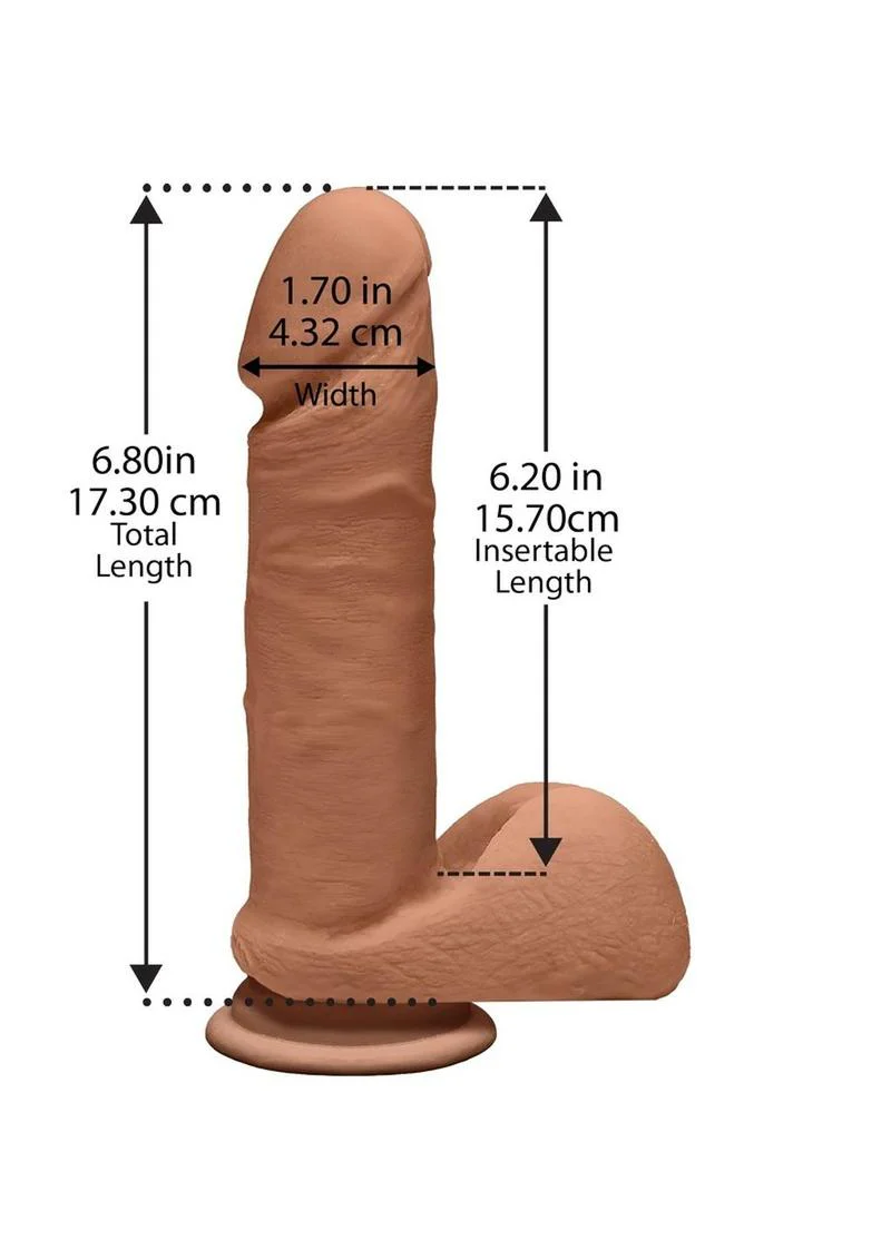 The D Perfect D Dual Density ULTRASKYN Dildo with Balls - Image 2