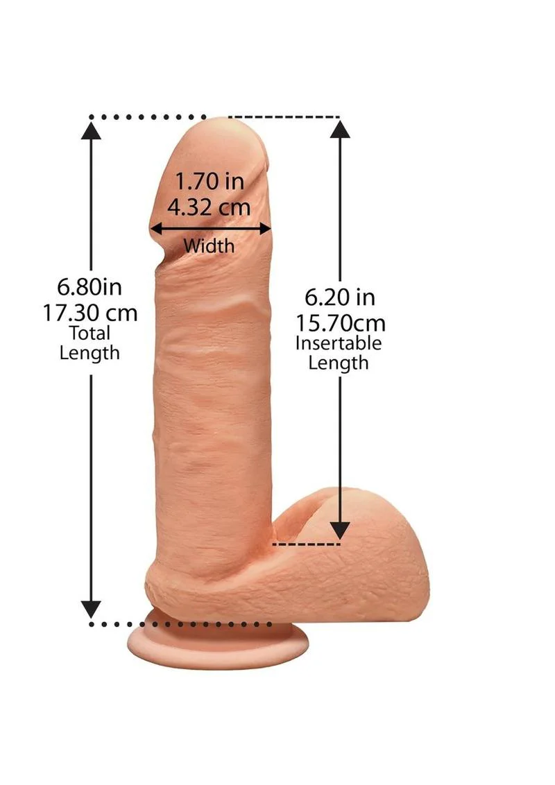 The D Perfect D Dual Density ULTRASKYN Dildo with Balls - Image 6