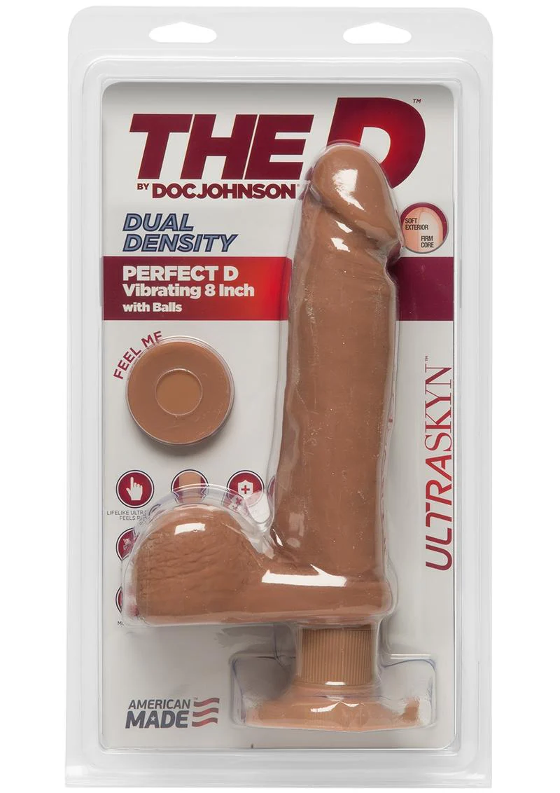 The D Perfect Dual Density Vibrating Dildo With Balls - Image 5