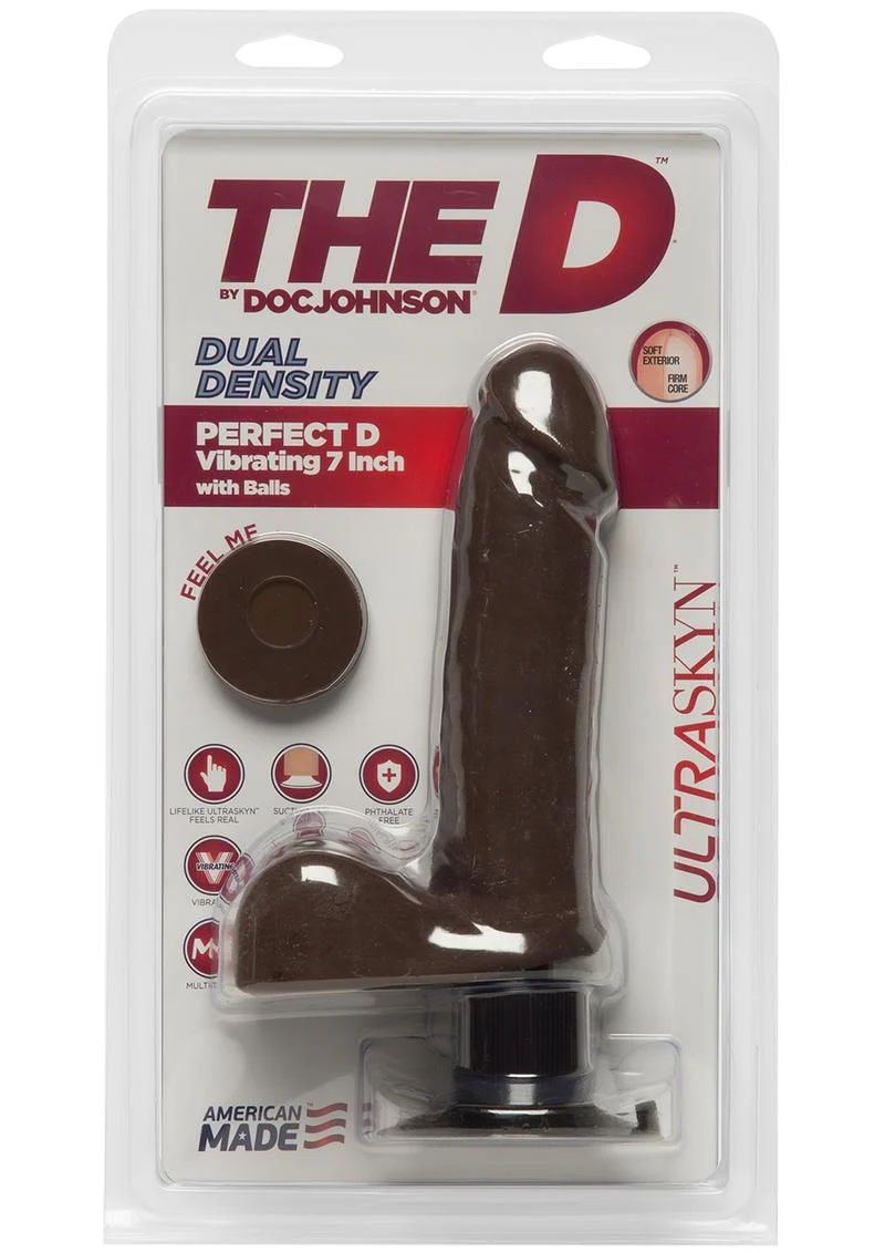 The D Perfect Dual Density Vibrating Dildo With Balls - Image 8
