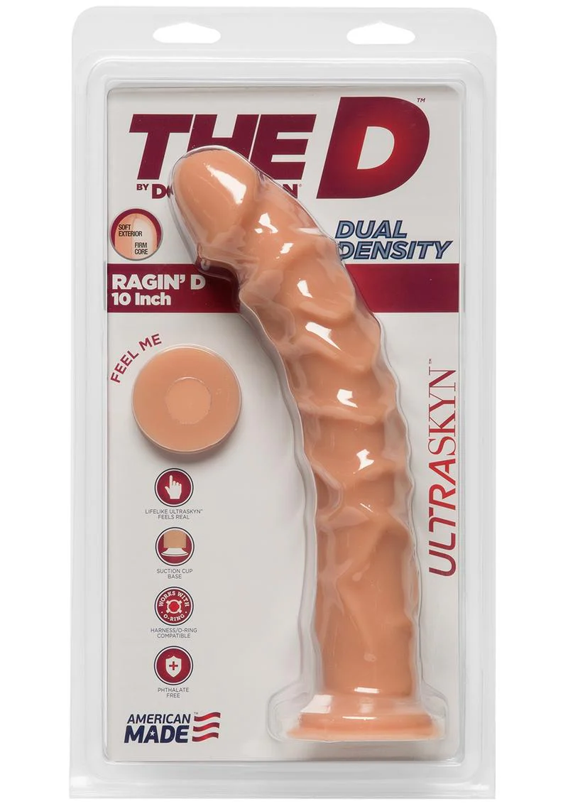 The D Ragin’ D 10 Inch Dual Density Ultraskyn Dildo with Suction Cup - Image 3