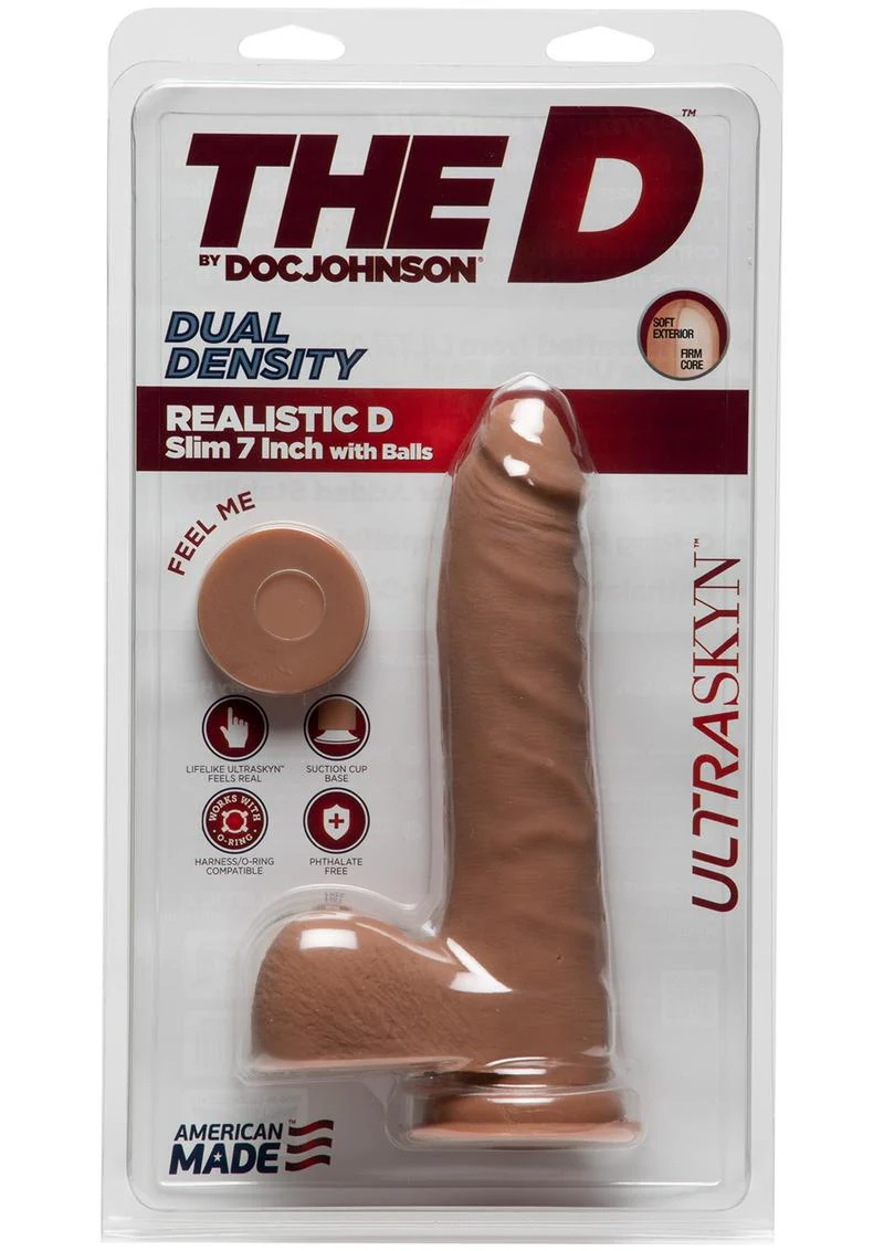 The D Realistic D ULTRASKYN Dual Density Slim with Balls Caramel - Image 4