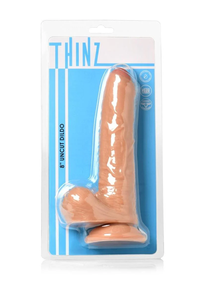 Thinz Uncut Dildo with Balls Realistic Vanilla Dildo - Image 10