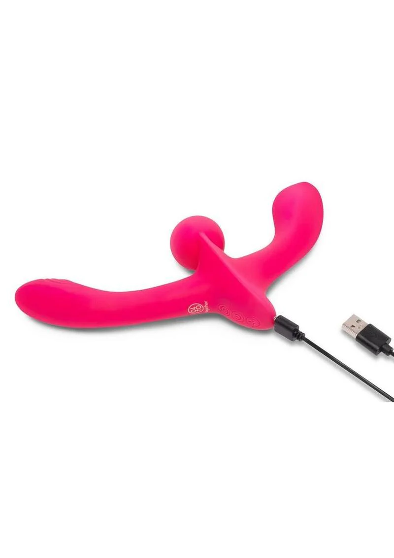 Together Double Tap Vibrating Strap-On