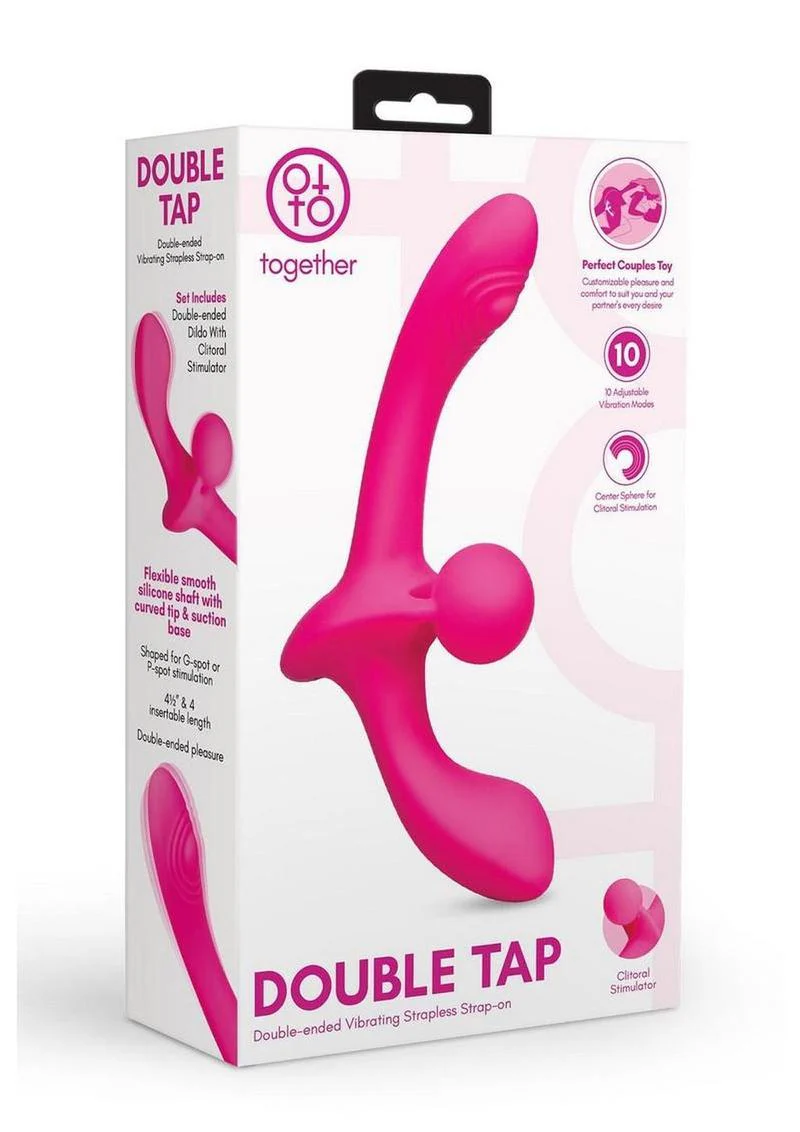 Together Double Tap Vibrating Strap-On - Image 4