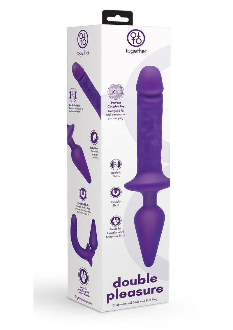 Together Toys Double Pleasure Rechargeable Silicone Couples Vibrator - Image 4