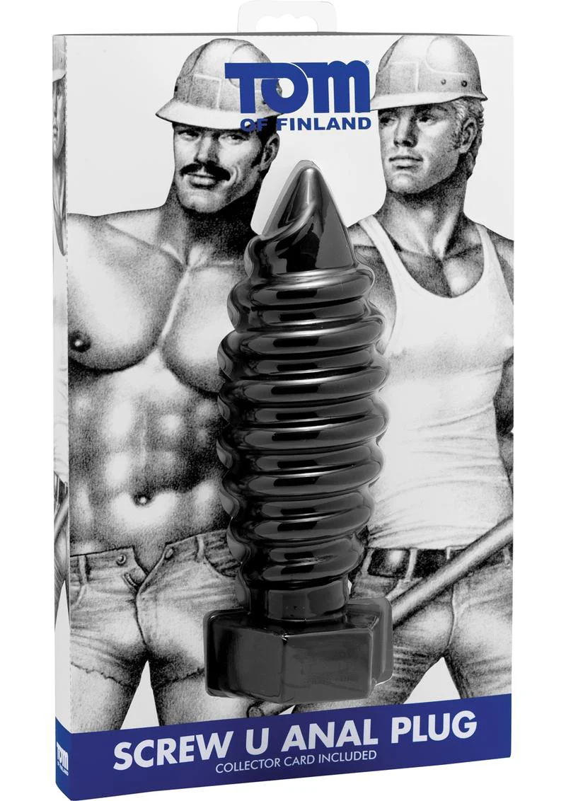 Tom of Finland Screw U Anal Plug Silicone with Collector Card - Image 4