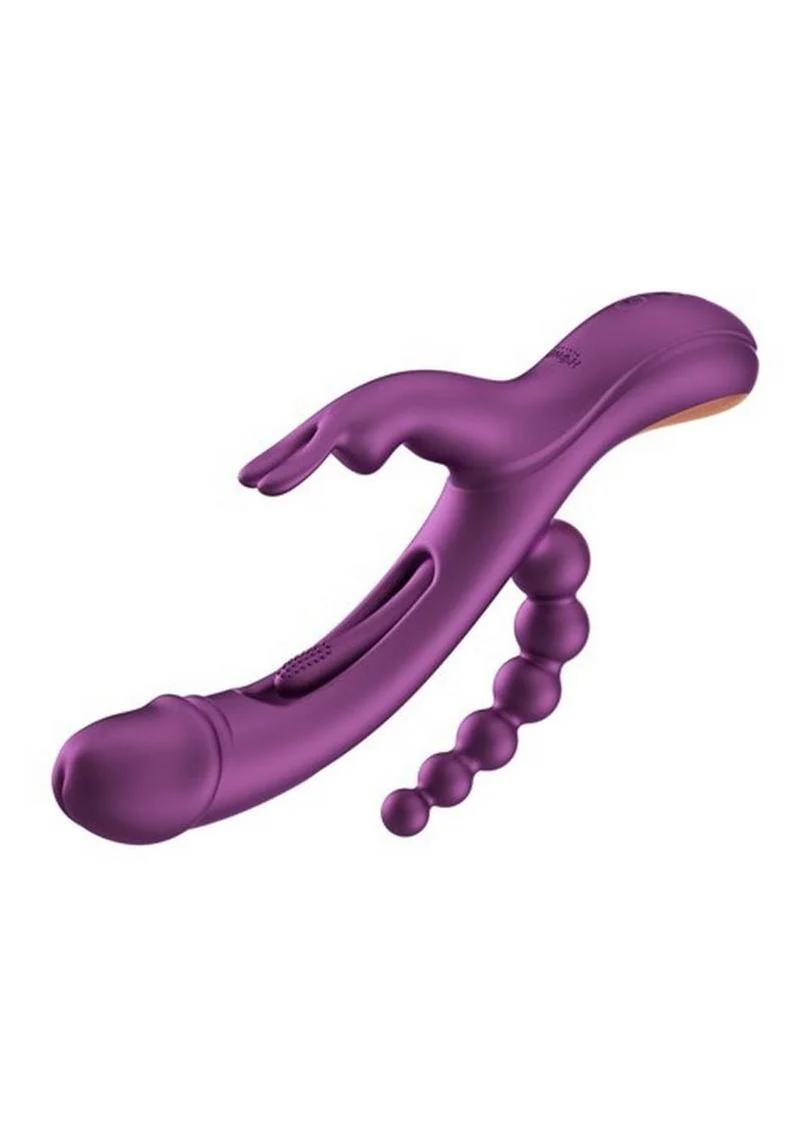 Trilux App-Controlled Silicone Rabbit Vibrator with Anal Beads - Image 4