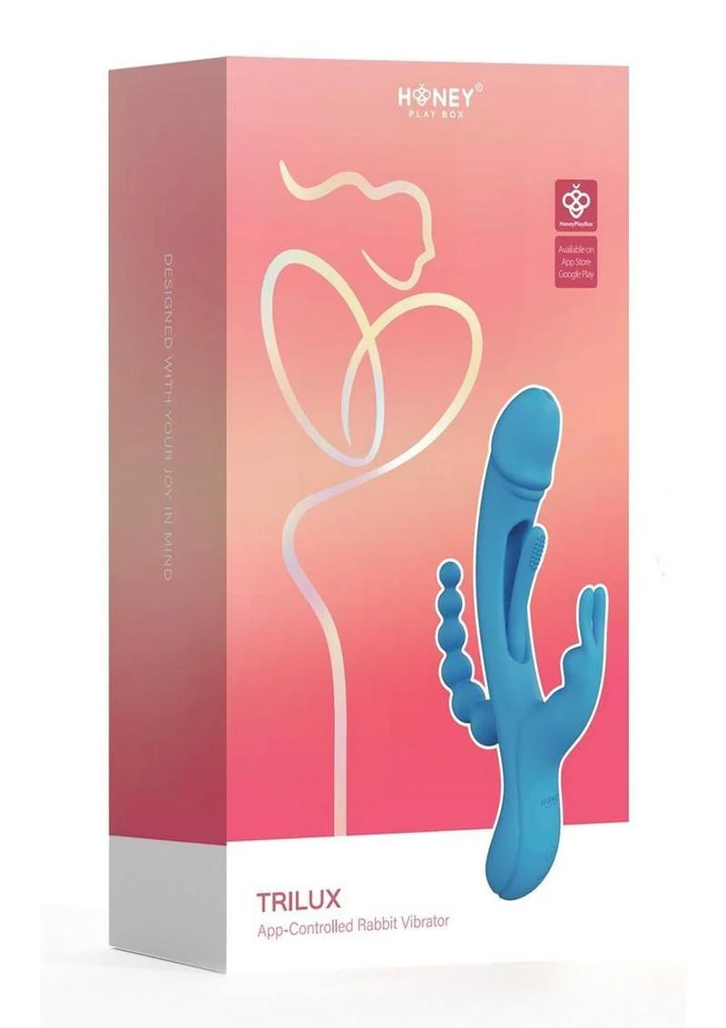 Trilux App-Controlled Silicone Rabbit Vibrator with Anal Beads - Image 7
