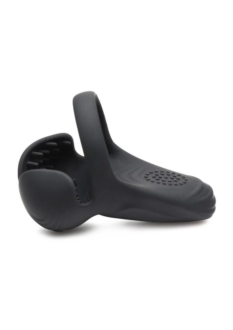 Trinity Men 10X Silicone Cock Ball Ring with Taint Stim And Remote Control - Image 2