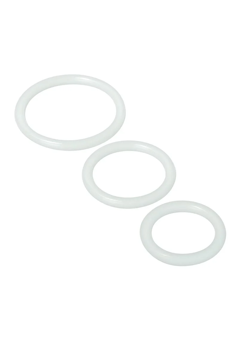 Trinity Men Silicone Cock Rings 3-Pack – Black - Image 2