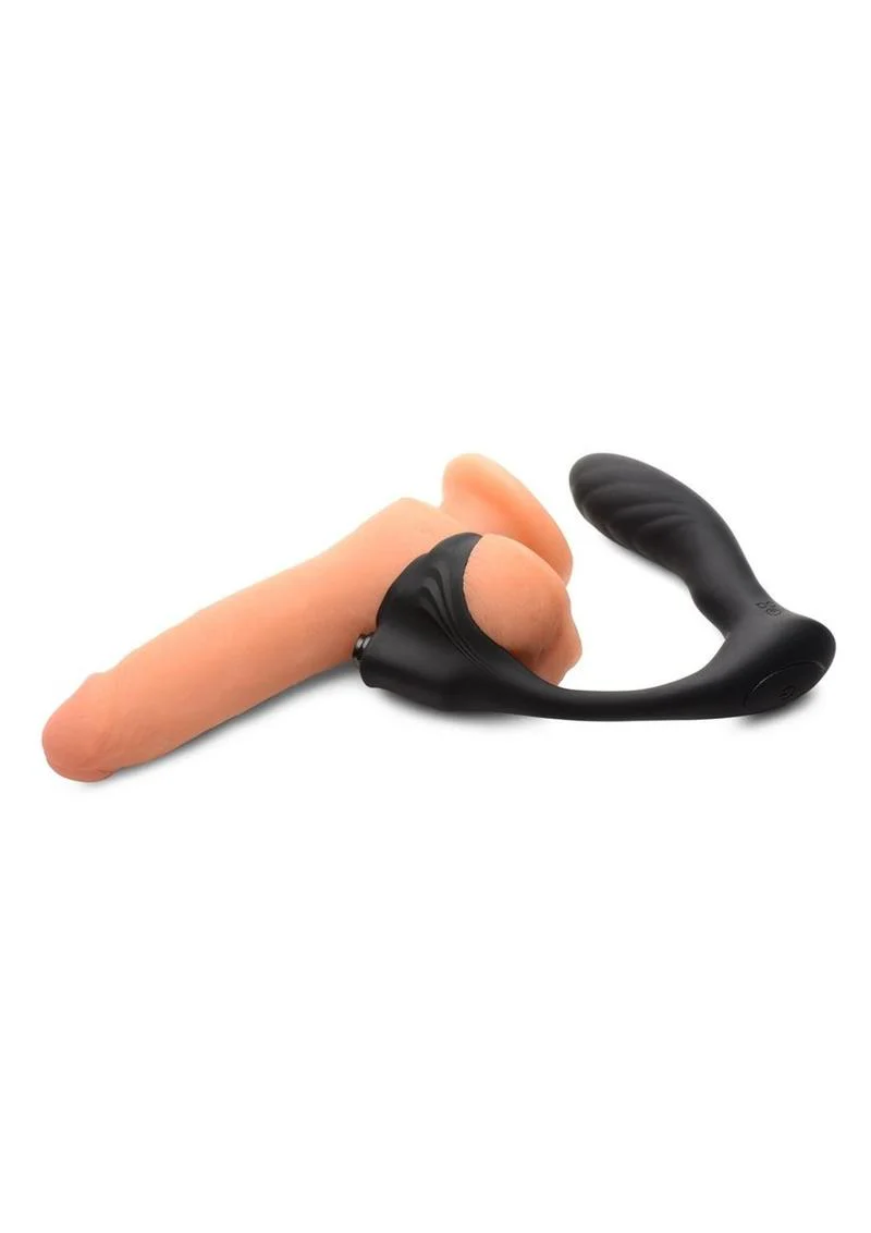 Trinity Men Silicone Prostate Plug with Ball Stretcher - Image 3