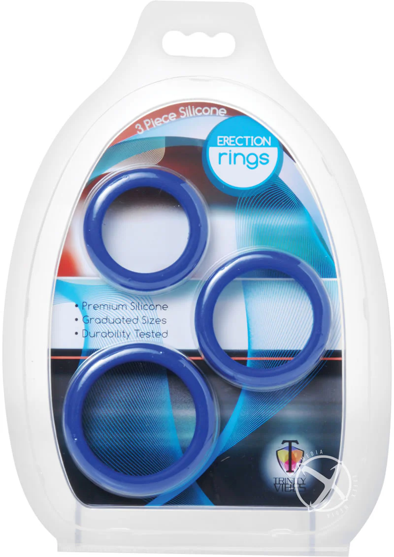 Trinity Vibes 3-Piece Premium  Silicone Erection Rings - Image 2