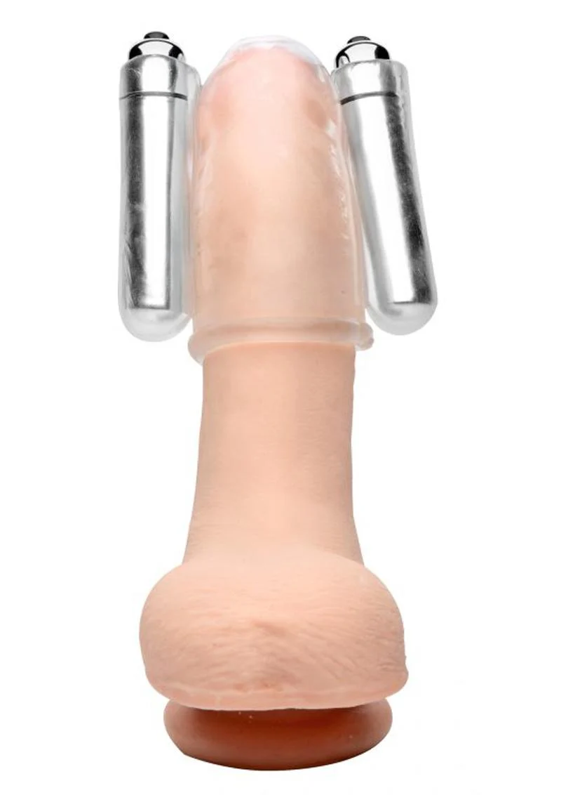 Trinity Vibes Dual Vibrating Penis Head Teaser Male Stimulation Sleeve