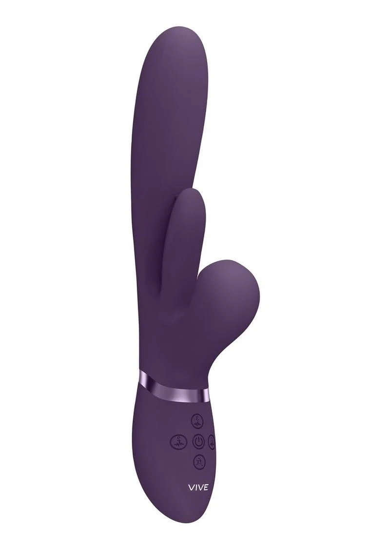 Triple Motor Thrusting G-Spot With Flapper and Air Wave Stimulation Vibrator