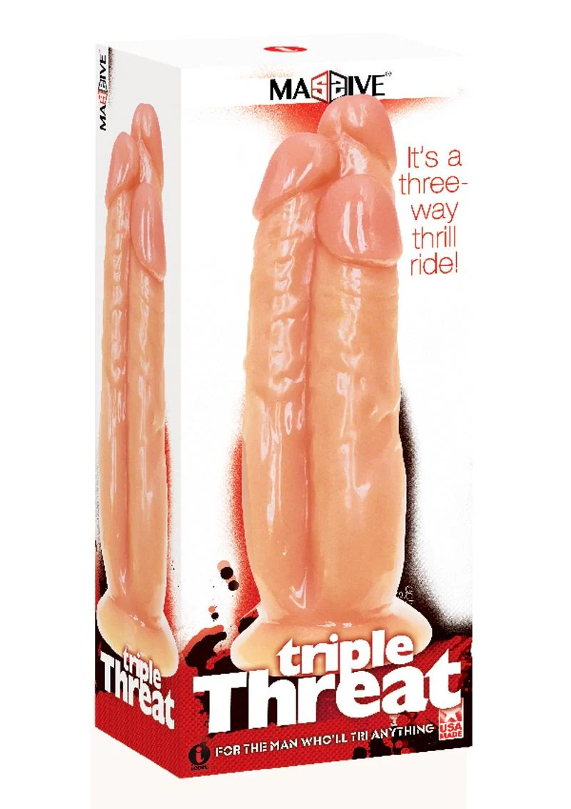 Triple Threat 3-Cock Dildo Ultimate Thrill Ride for Adventurous Man - Image 2