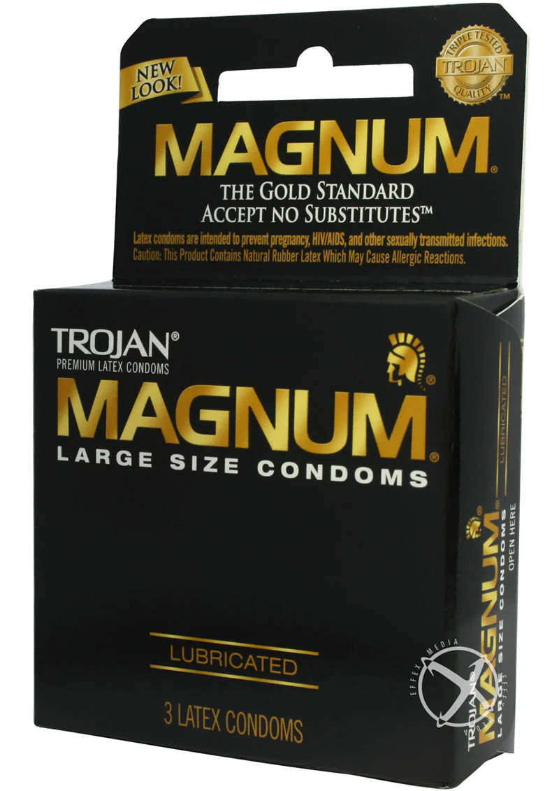 Trojan Magnum Large Size Lubricated Condoms - 12 Pack - Image 2