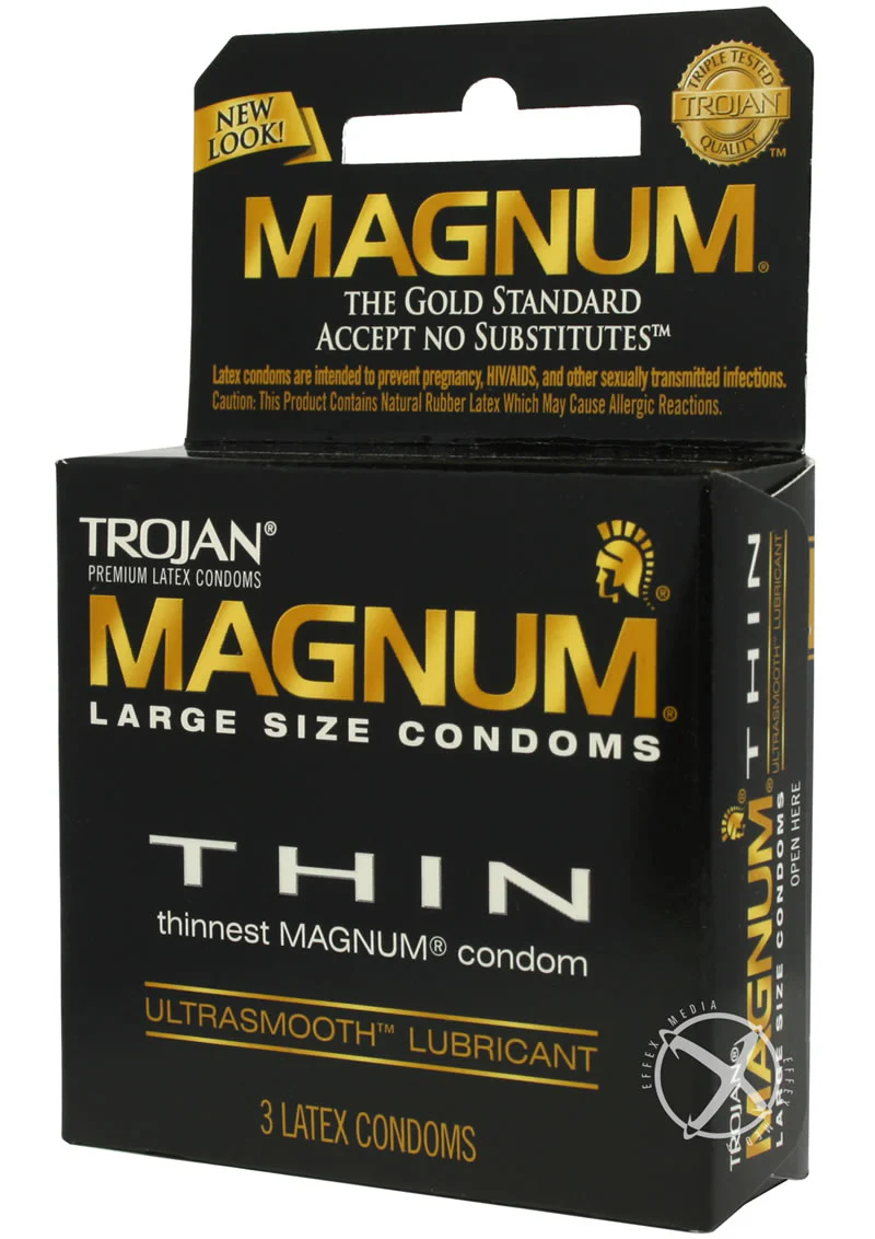 Trojan Magnum Thin Large Size Condoms with Ultrasmooth Lubricant - Image 2