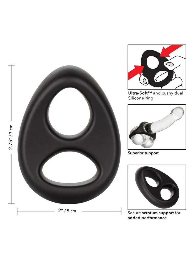 Ultra-Soft Dual Ring Silicone Cock Ring - Image 3