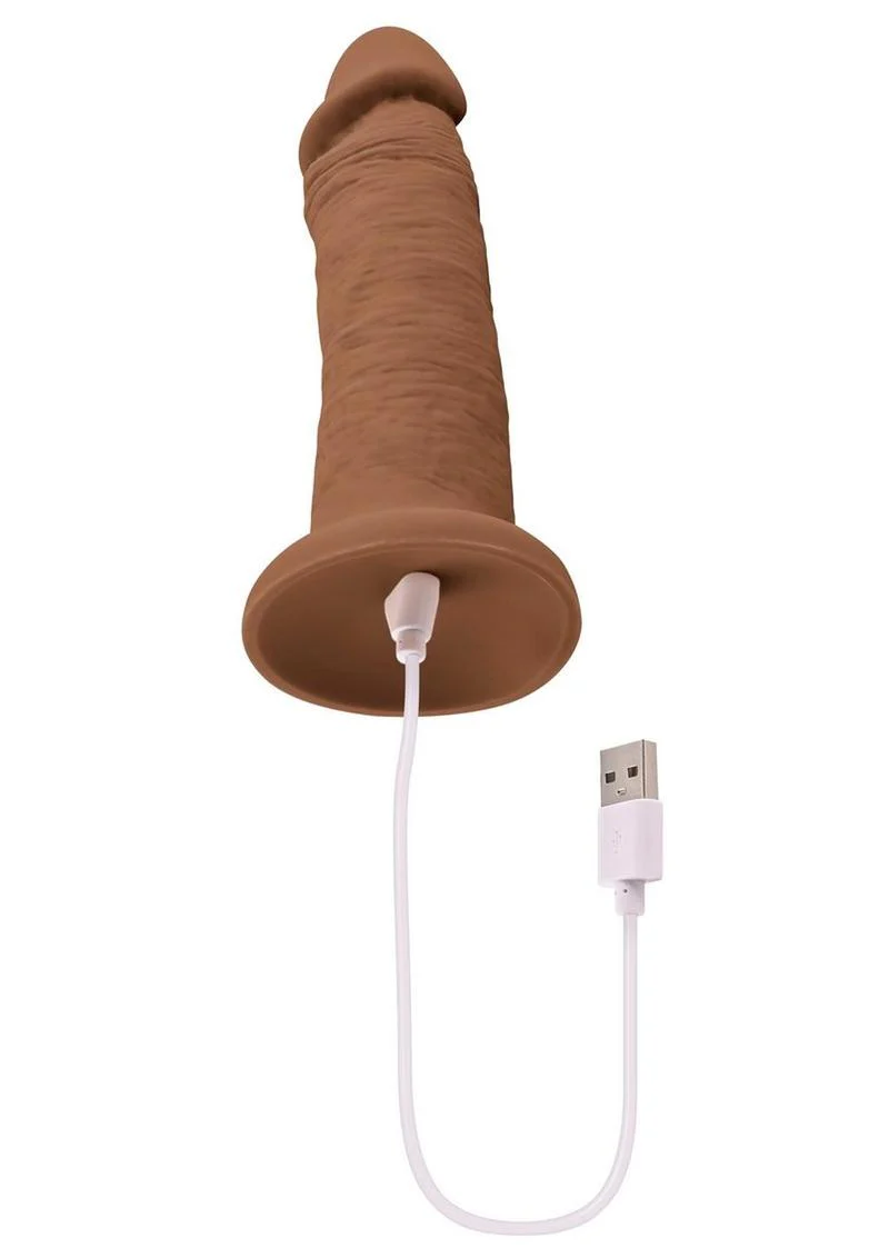 Vibrating Rechargeable And Realistic Design Silicone Dildo - Image 3
