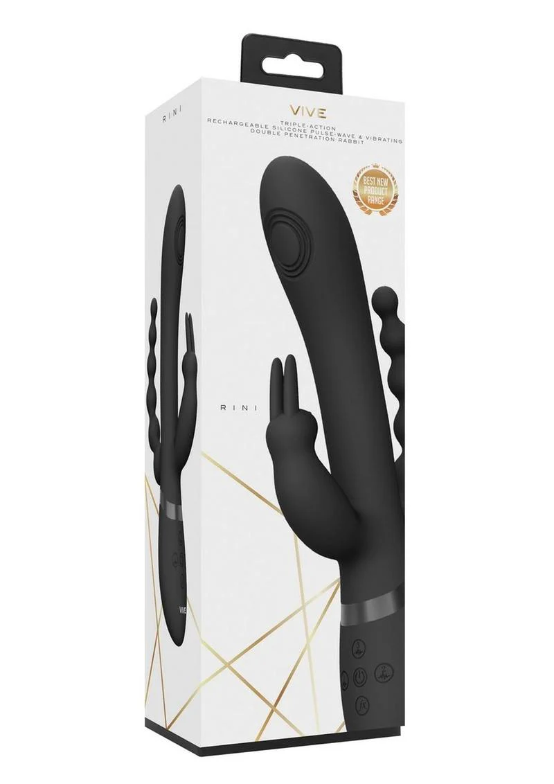 Vive Rini Rechargeable Pulse Wave Double Penetration Rabbit Vibrator - Image 4