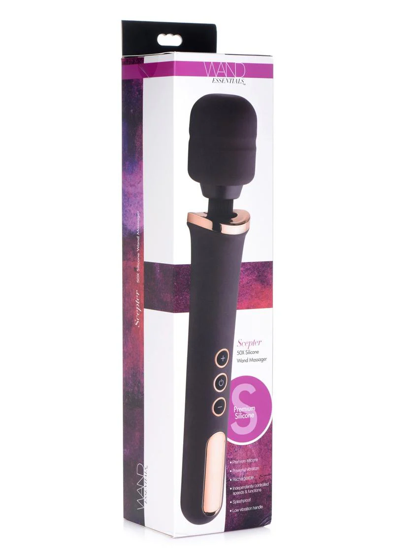Wand Essentials Scepter 50X Silicone Vibrating Wand Massager - Image 4