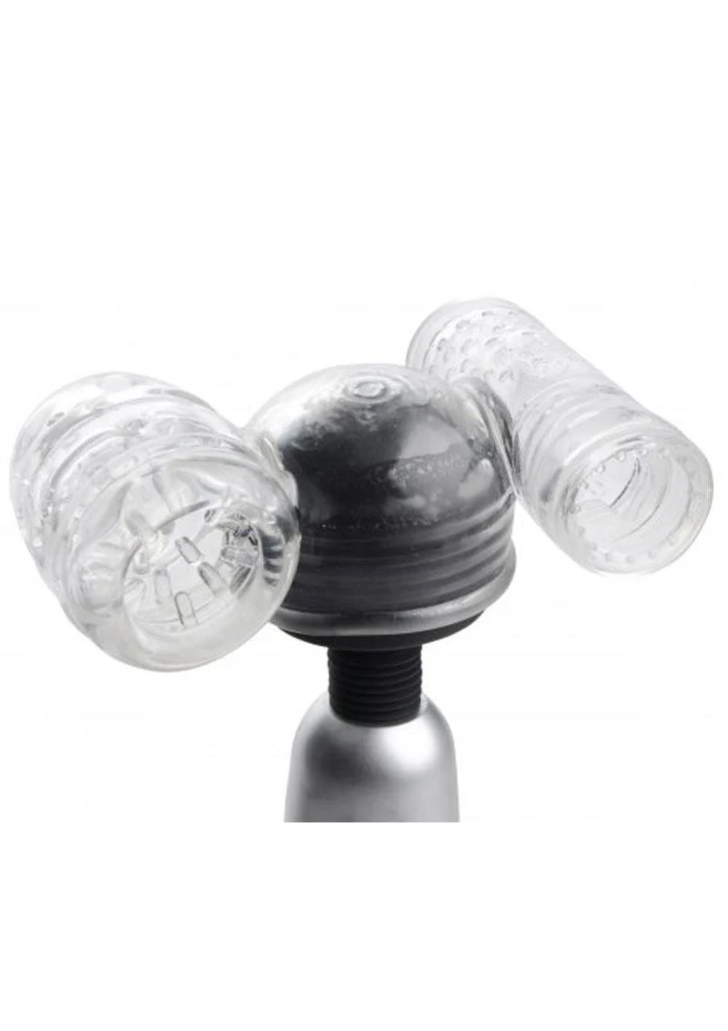 Wand Essentials Twin Turbo Strokers 2 in 1 Wand Attachment for Men