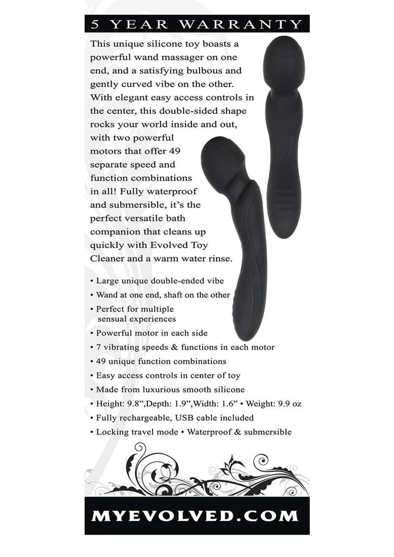 Wanderlust Silicone Dual-Sided Wand Massager - Image 3