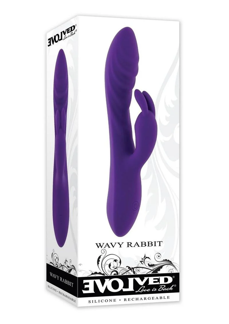 Wavy Rabbit Rechargeable Silicone Dual Motor Rabbit Vibrator - Image 4
