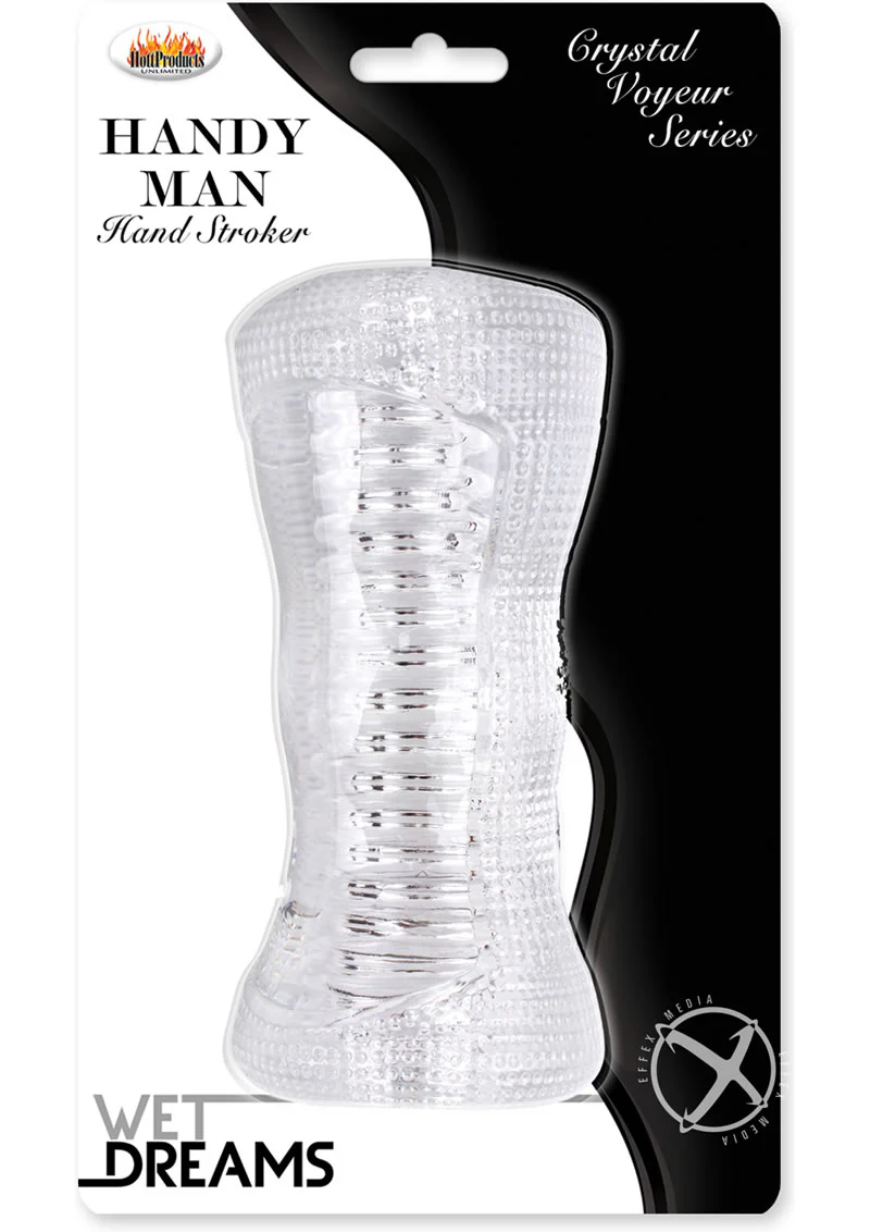 Wet Dreams Handy Man Hand Stroker Textured Clear Sleeve - Image 2