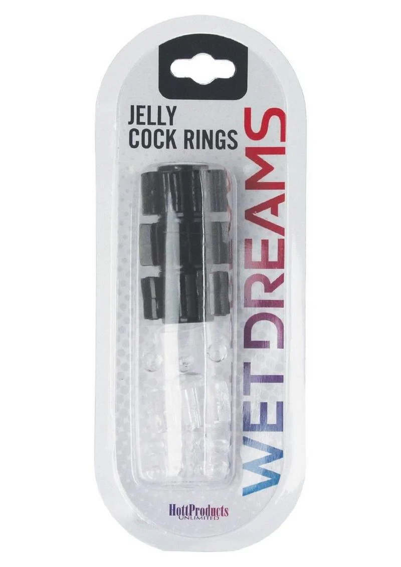 Wet Dreams Jelly Cock Rings 6 Pack Assorted Colors - Image 2