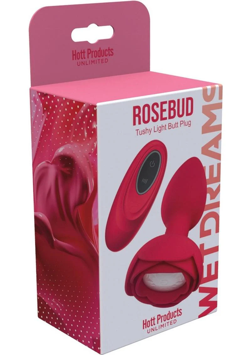 Wet Dreams Rosebud Tushy Light Silicone Butt Plug with Remote Control - Image 2