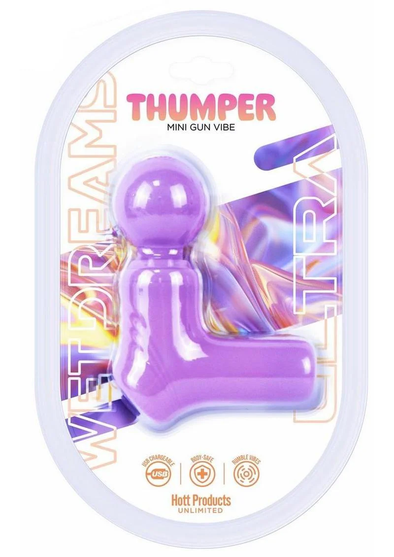 Wet Dreams Thumper Mini Gun Vibrating Silicone Massage Wand - Image 2