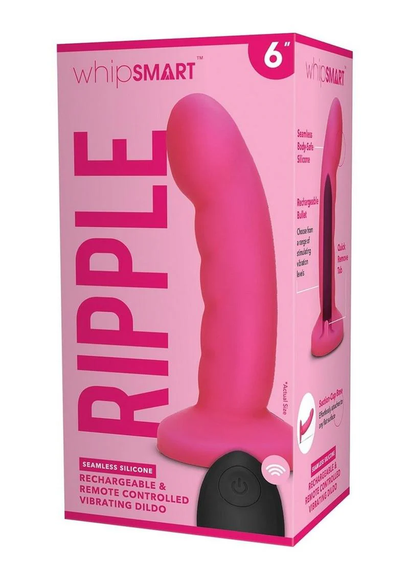WhipSmart Ripple Rechargeable Vibrating Dildo with Remote Control - Image 4