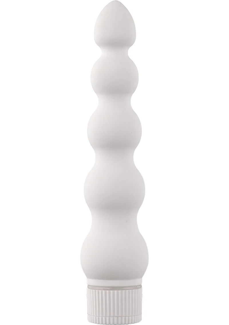 White Nights 7 Ribbed Waterproof Multi Speed Vibrator