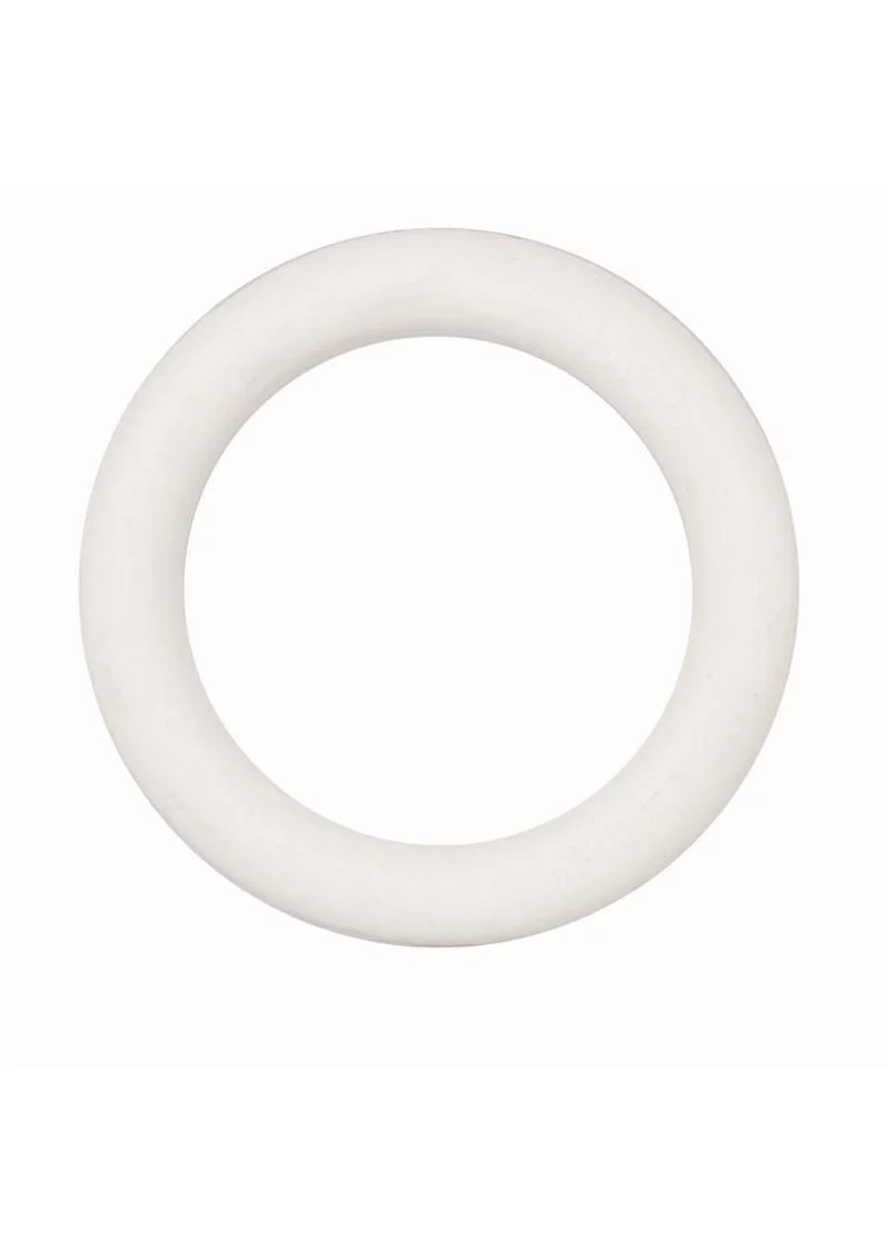 White Rubber Cock Ring Sturdy And Durable - Image 2